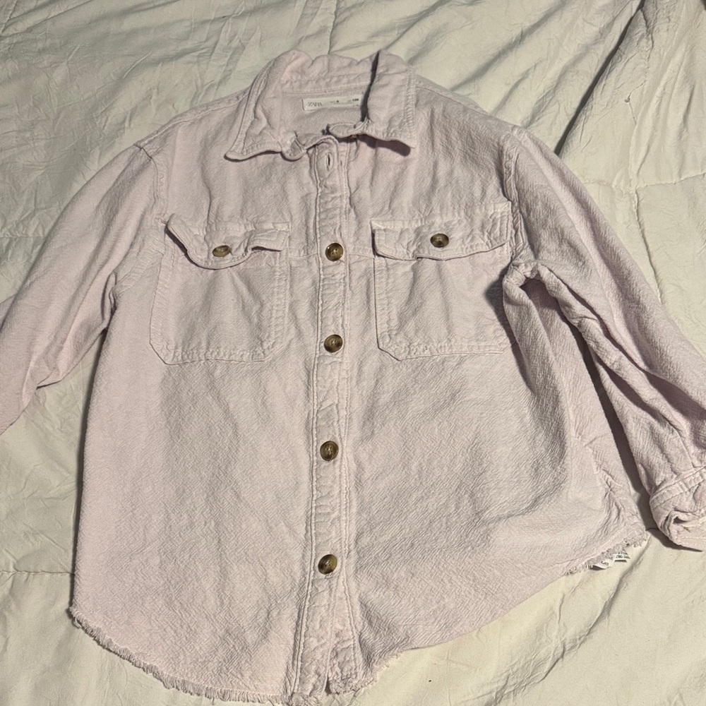 Zara Kids Soft Pink Denim Jacket